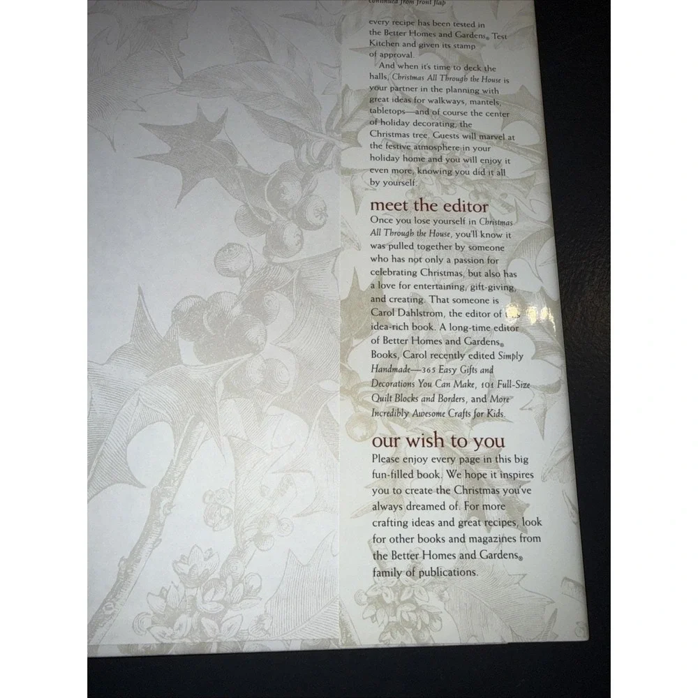 Vintage 1999 Christmas‎ All Through The House Crafts Cookbook Recipes Cook Book